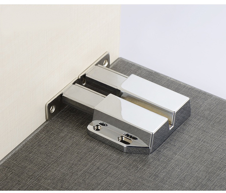 Heavy Duty Door Double Catch Magnetic Door Drawer Cabinet Catch Zinc Alloy Touch Push Open Magnetic Latch