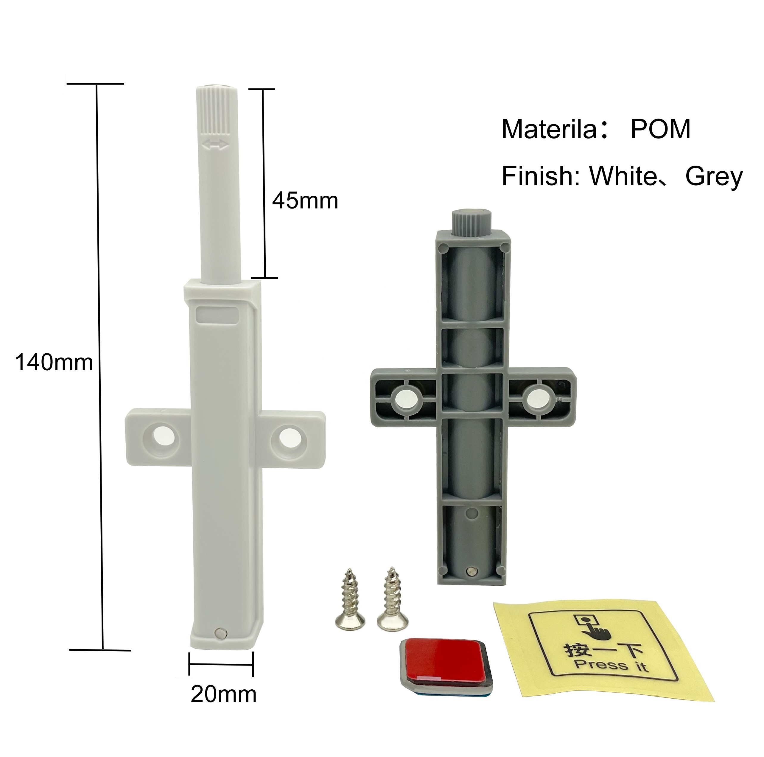 Heavy Duty Magnetic Push Cabinet Latch Push to Open Touch Latch Magnet Cabinet Door Latches