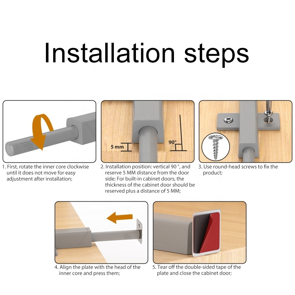 Heavy Duty Magnetic Push Cabinet Latch Push to Open Touch Latch Magnet Cabinet Door Latches