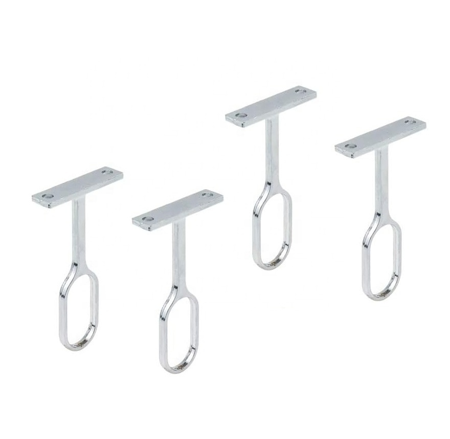 Closet Zinc Alloy Oval Hanging Rail Rod Holder Oval Closet Rod Closet Tube Support Wardrobe holder