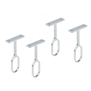 Closet Zinc Alloy Oval Hanging Rail Rod Holder Oval Closet Rod Closet Tube Support Wardrobe holder