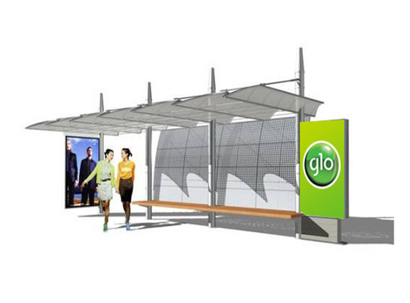 High Quality Street furniture LED Display Bus Stop Shelter Factory Direct Sale