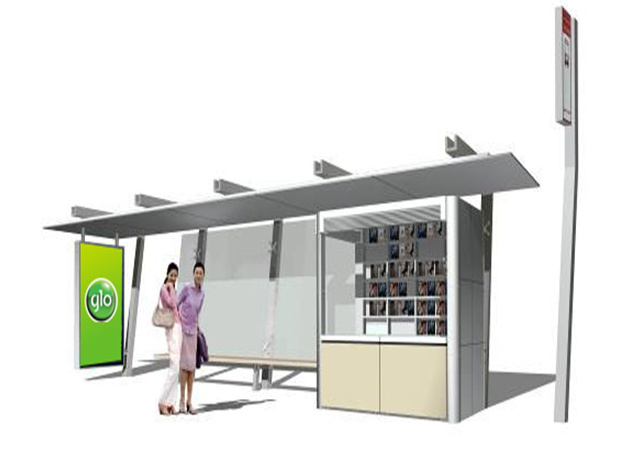 High Quality Street furniture LED Display Bus Stop Shelter Factory Direct Sale