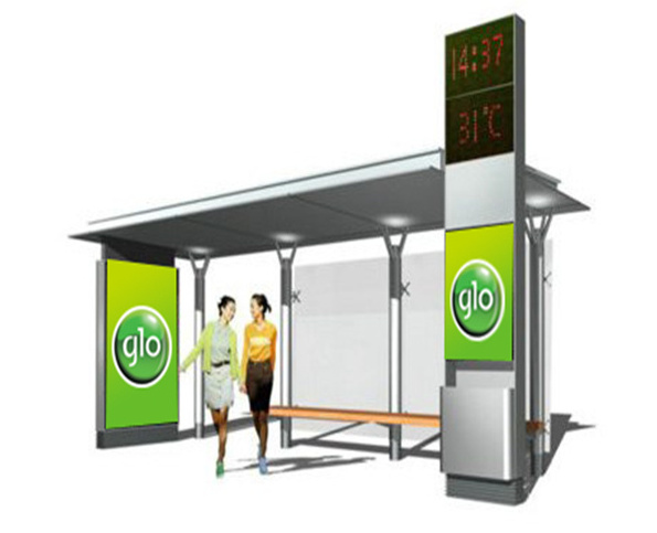 High Quality Street furniture LED Display Bus Stop Shelter Factory Direct Sale