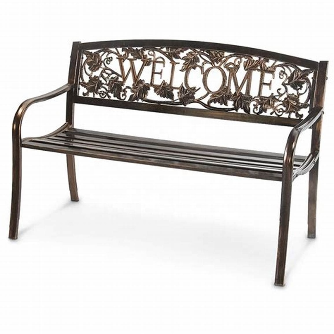 2022 hot sale high quality modern and elegant metal iron bench for outdoor garden furniture