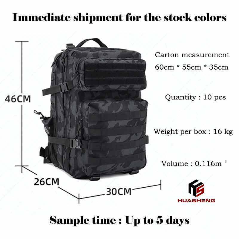 45L Fitness Sports Backpack Molle System Outdoor Travel Daily Rucksack Tactical Backpack