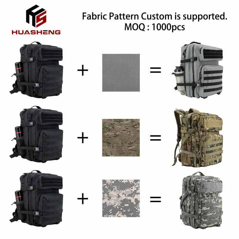 Custom 45L Outdoor Assault Pack Fitness Gym Sports Backpack Molle Tactical Backpack