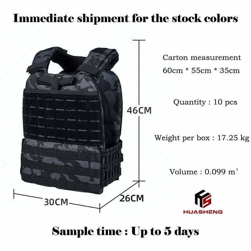 OEM Hot Sale Tactical Vest Laser Cut Molle Combat Assault Weight Plate Carrier Vest