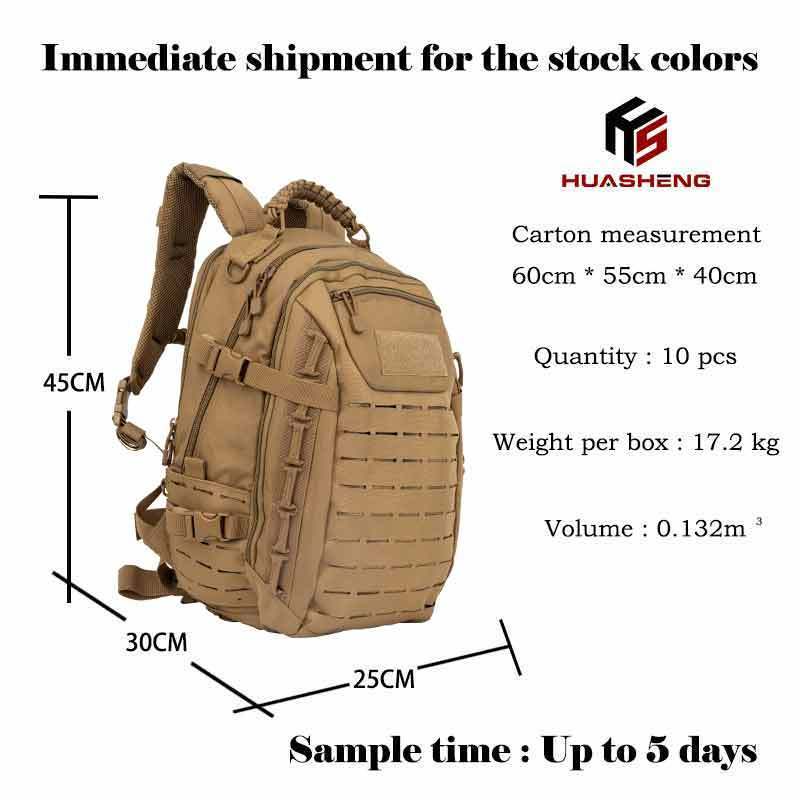 Customized Logo 25L Fitness Gym Molle Backpack for men Outdoor Sport Camping Hiking Tactical Backpacks