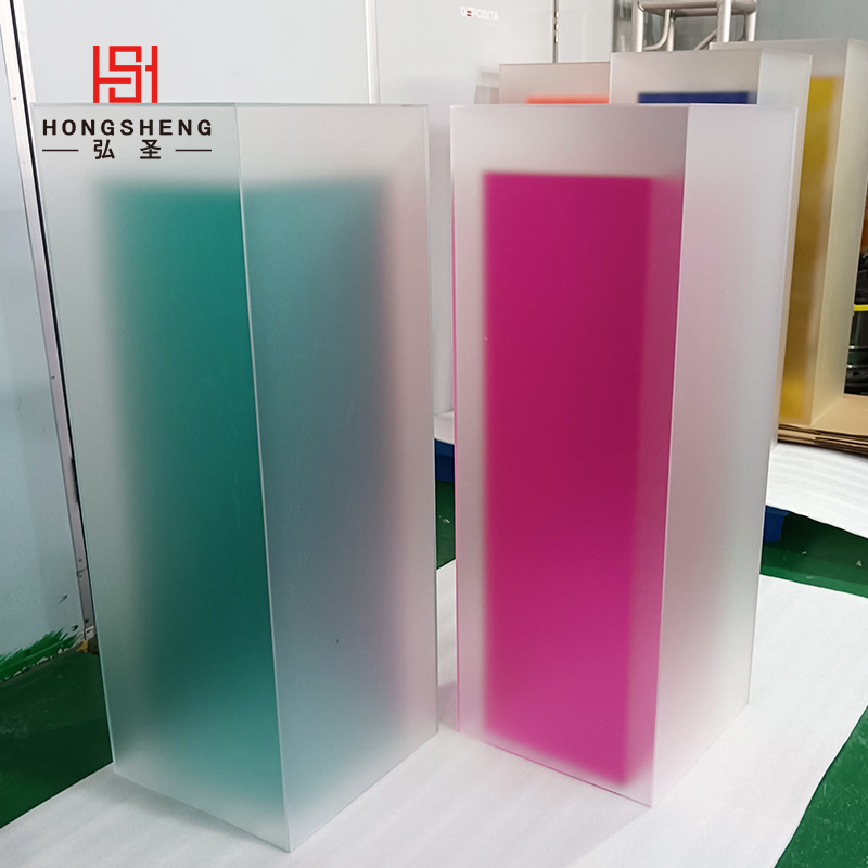 Plastic Clear Frosted Rectangle Acrylic Display Cube Stand Acrylic Customized Cake Base For Wedding Party