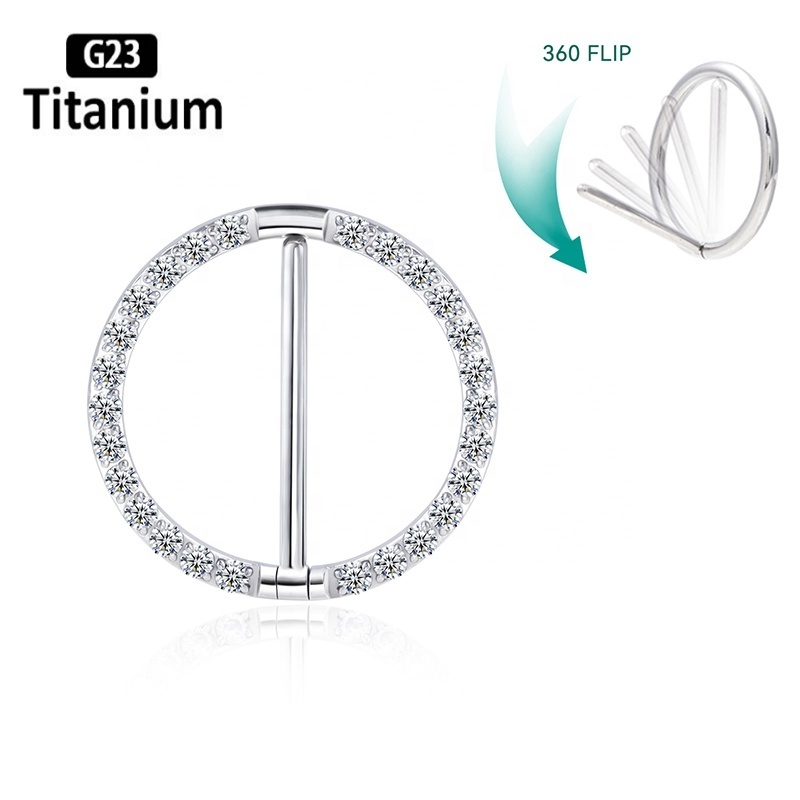 ASTM F136 Titanium Nipple Piercings 16G Zircon Nipple Studs Shield Charming Nipple Rings For Women sexy Body Piercing Jewelry