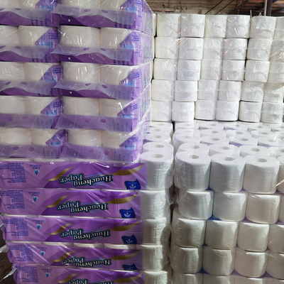 Manufacturer Embossed Small Toilet Tissue for Hotel Virgin Wood Bamboo Pulp Roll Soft Toilet Tissue Paper