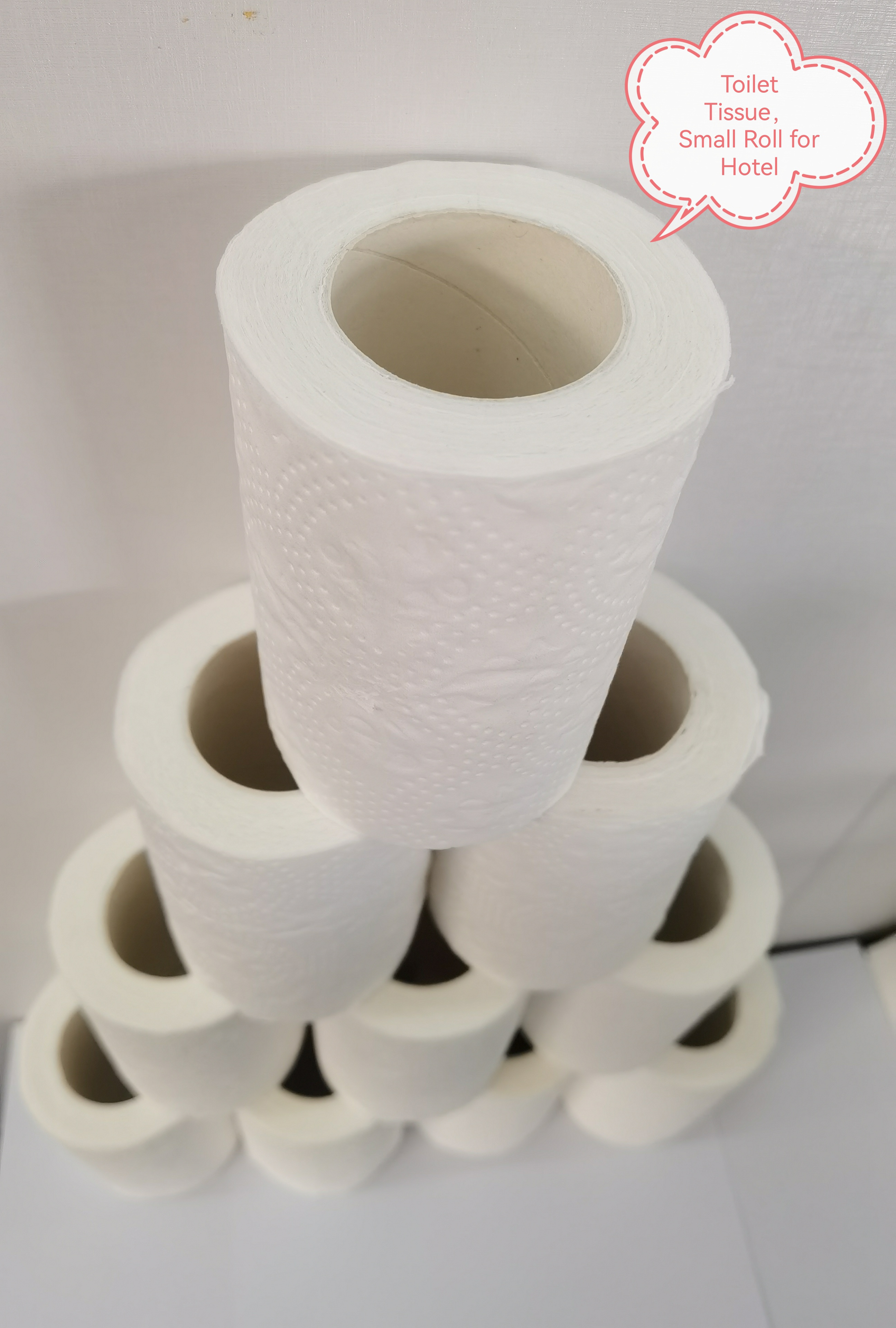 Manufacturer Embossed Small Toilet Tissue for Hotel Virgin Wood Bamboo Pulp Roll Soft Toilet Tissue Paper