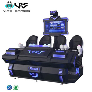 Guangzhou Factory 3D 5D 6D 7D 9D VR 4 seats cinema theme park interactive 9D VR slide VR egg chair for sale