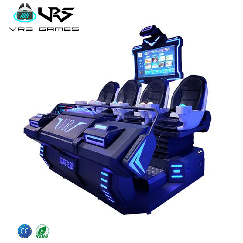 Guangzhou Factory 3D 5D 6D 7D 9D VR 4 seats cinema theme park interactive 9D VR slide VR egg chair for sale