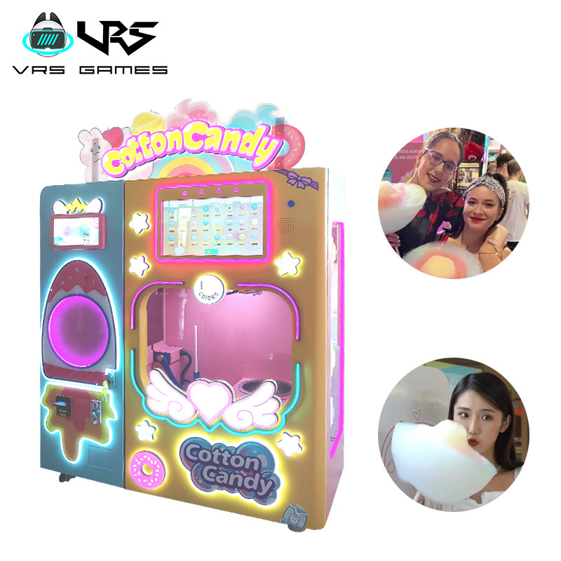 China 2023 Popular New Cotton Candy Vending Machine For Shopping Mall Floss Automatic Cotton Candy Machine