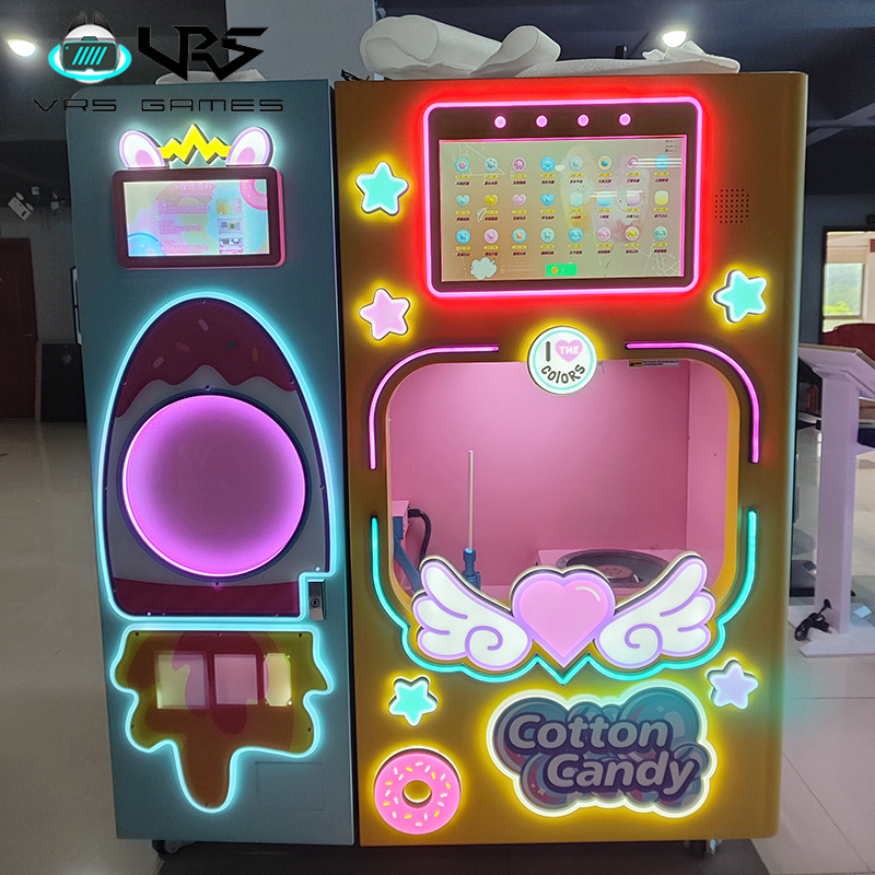 Chinese Manufacturer Automatic Cotton Candy Vending Machine cotton candy vending machine