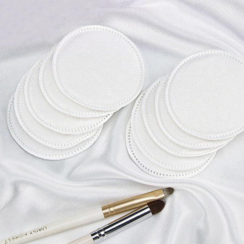 Disposable makeup round pads remove cotton pads facial rounds 80 sheets cotton sheet in zip bag