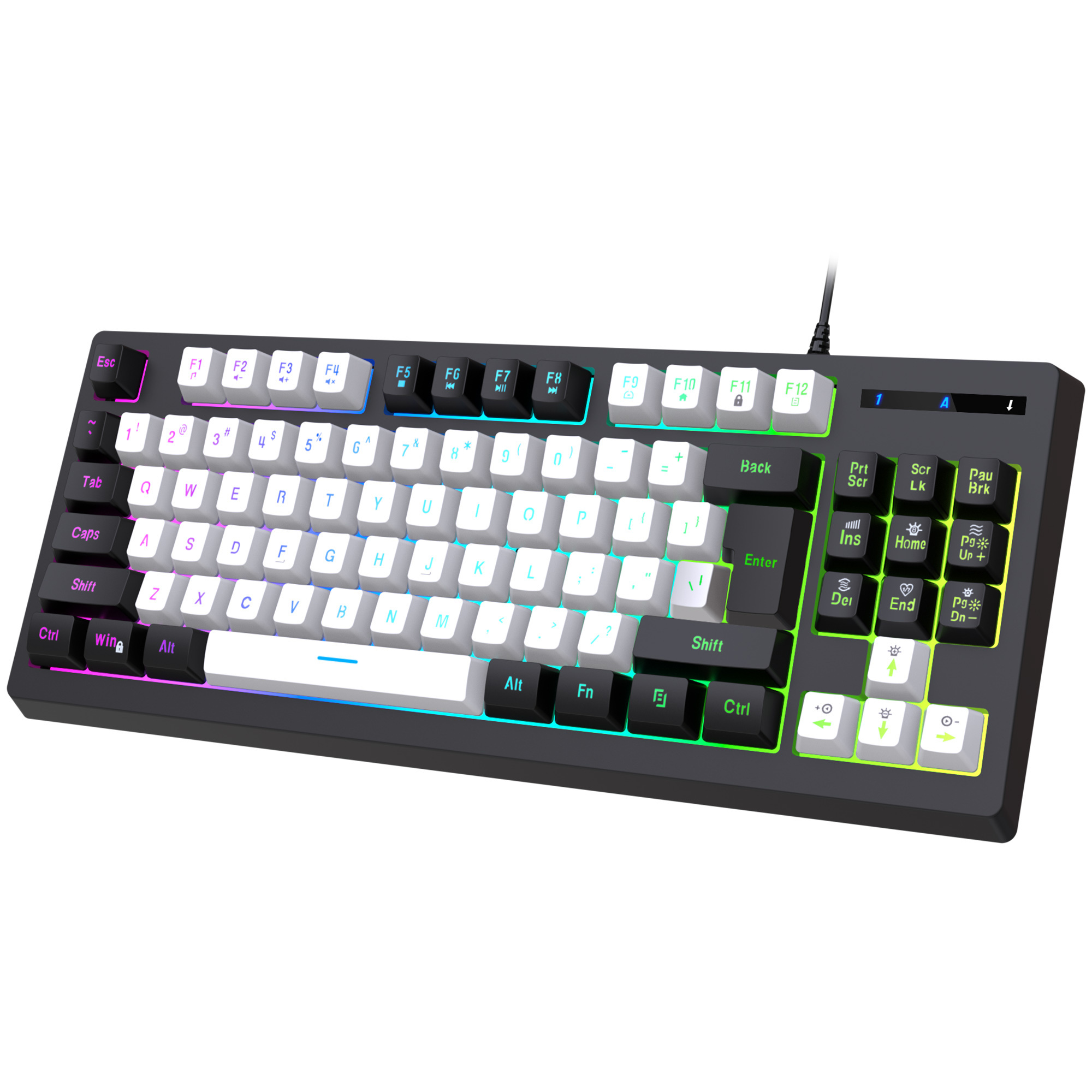 G69 mechanical feel esports RGB 87 keys computer office USB wired gaming keyboard