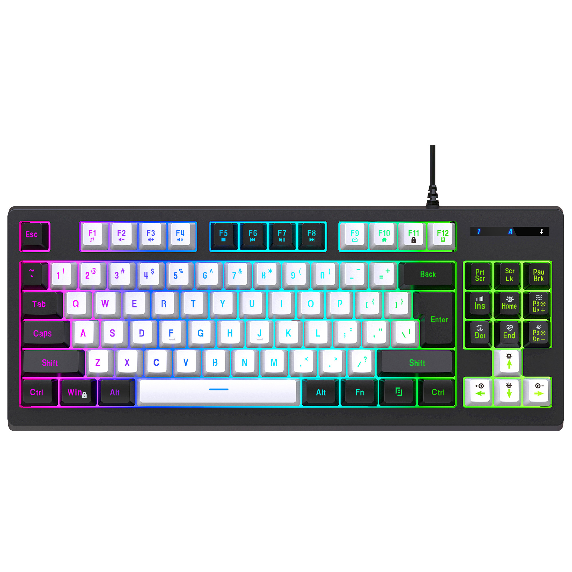 G69 mechanical feel esports RGB 87 keys computer office USB wired gaming keyboard