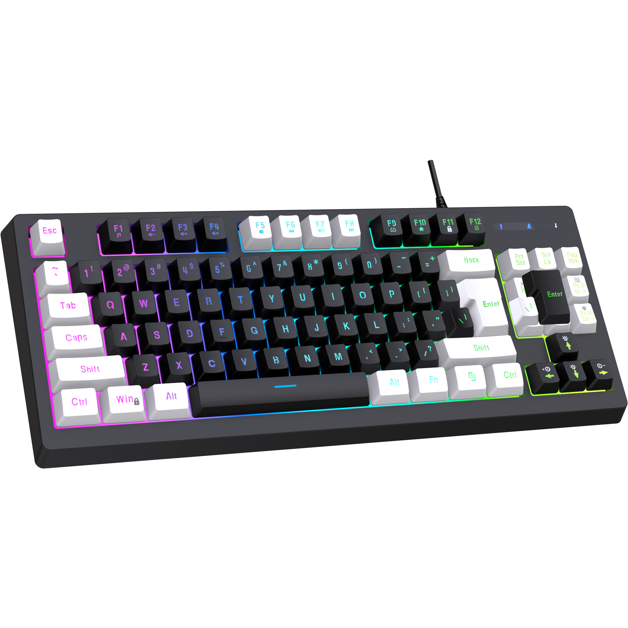 G69 mechanical feel esports RGB 87 keys computer office USB wired gaming keyboard