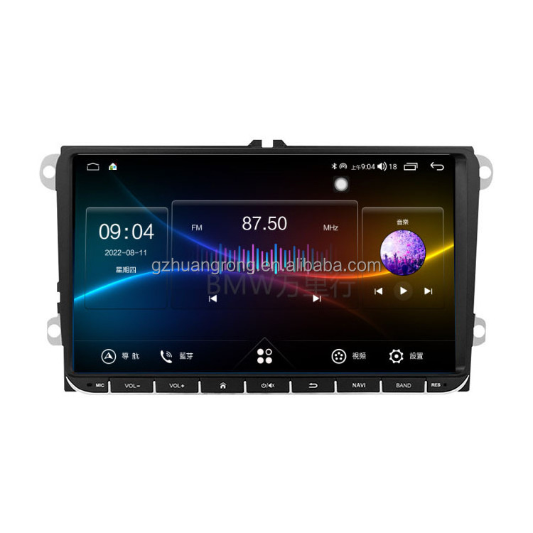 Android 12 8core 8+128G  TS10 car video recorder For 9 inch universal VW dvd player ips dspauto radio Built-in Carplay car radio