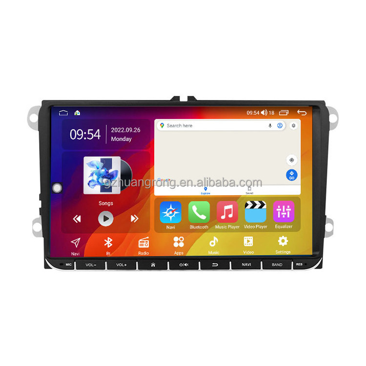 Android 12 8core 8+128G  TS10 car video recorder For 9 inch universal VW dvd player ips dspauto radio Built-in Carplay car radio