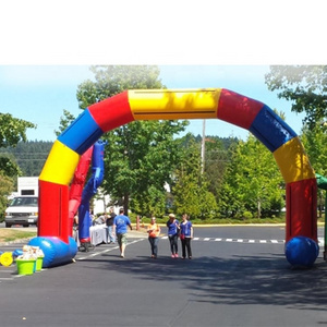 Advertising Single Inflatable Rainbow Start Finish Line Entrance Arch Archway