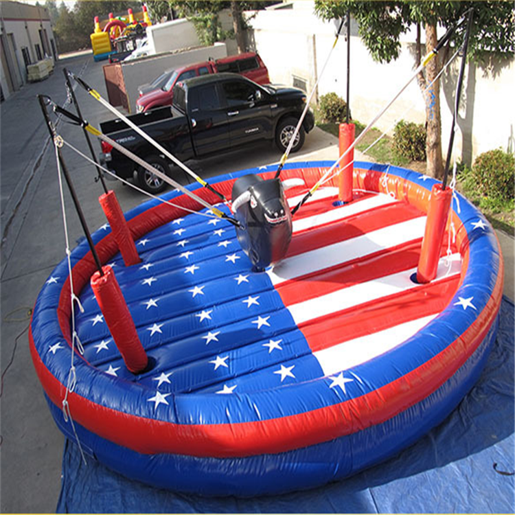 Inflatable mechanical bull riding toys for sale , PVC inflatable rodeo bull machine for sale