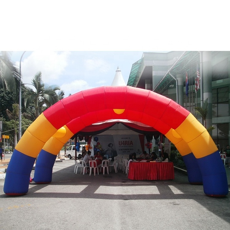 Advertising Single Inflatable Rainbow Start Finish Line Entrance Arch Archway