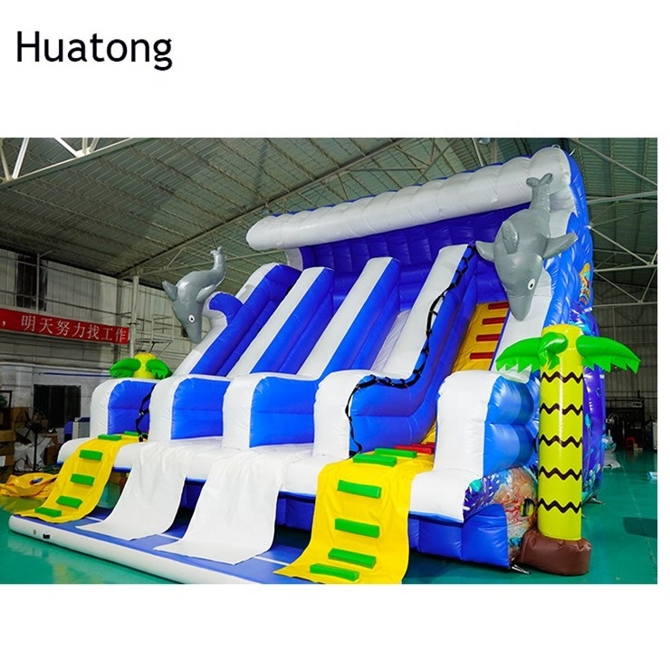 Water Park Slides Inflatable Swimming Pool Stair Water Park Slide With Pool