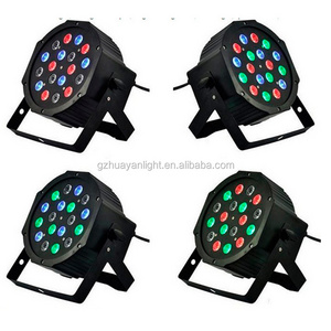 Professional Stage Light 18*1W RGB Cheap LED Flat Par 64 dj disco small party lights