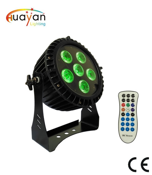 Outdoor Battery Powered Smart Uplights 6*12w  RGBWAUV LED light dj stage light with Smart Phone control