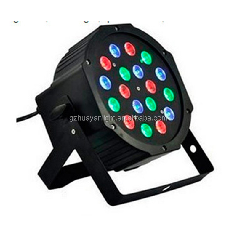 Professional Stage Light 18*1W RGB Cheap LED Flat Par 64 dj disco small party lights