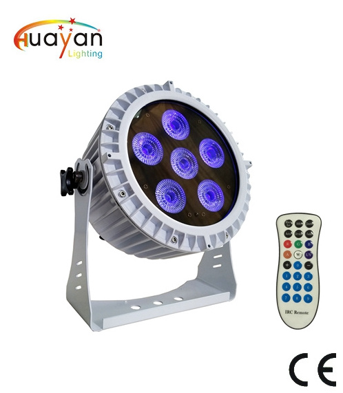 Outdoor Battery Powered Smart Uplights 6*12w  RGBWAUV LED light dj stage light with Smart Phone control