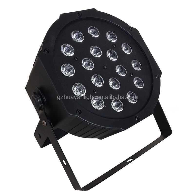 Professional Stage Light 18*1W RGB Cheap LED Flat Par 64 dj disco small party lights