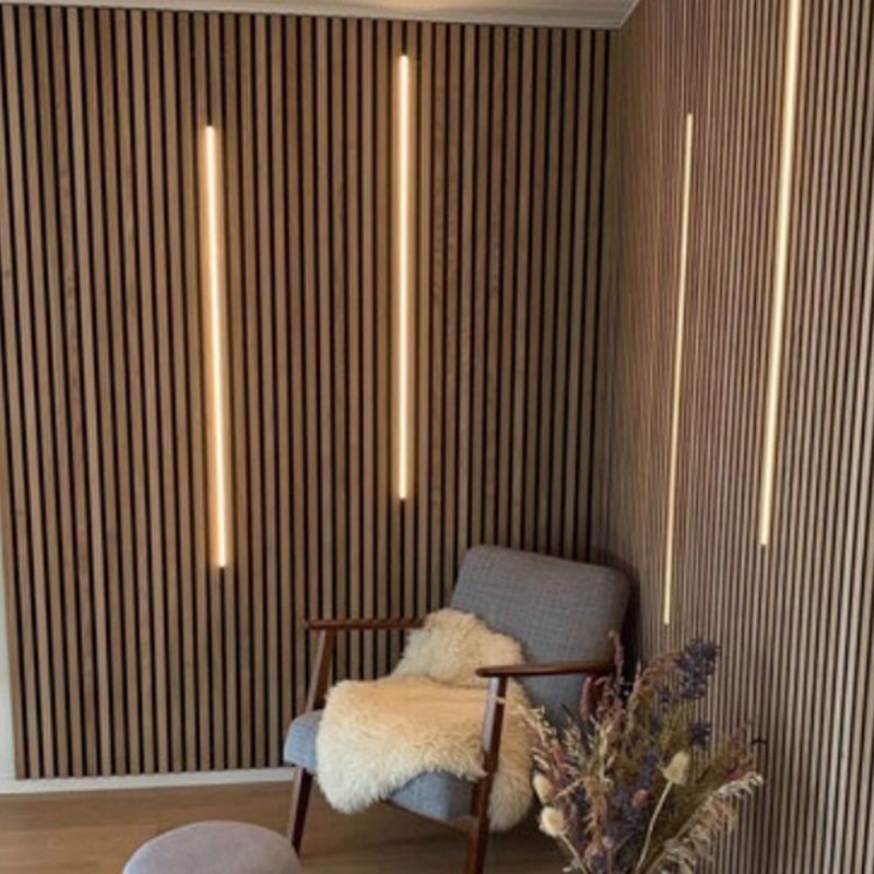 Decorative Noise Reduction Wood Akustik Panel Soundproofing Wall Panels Living Room Wooden Slat Acoustic Panel