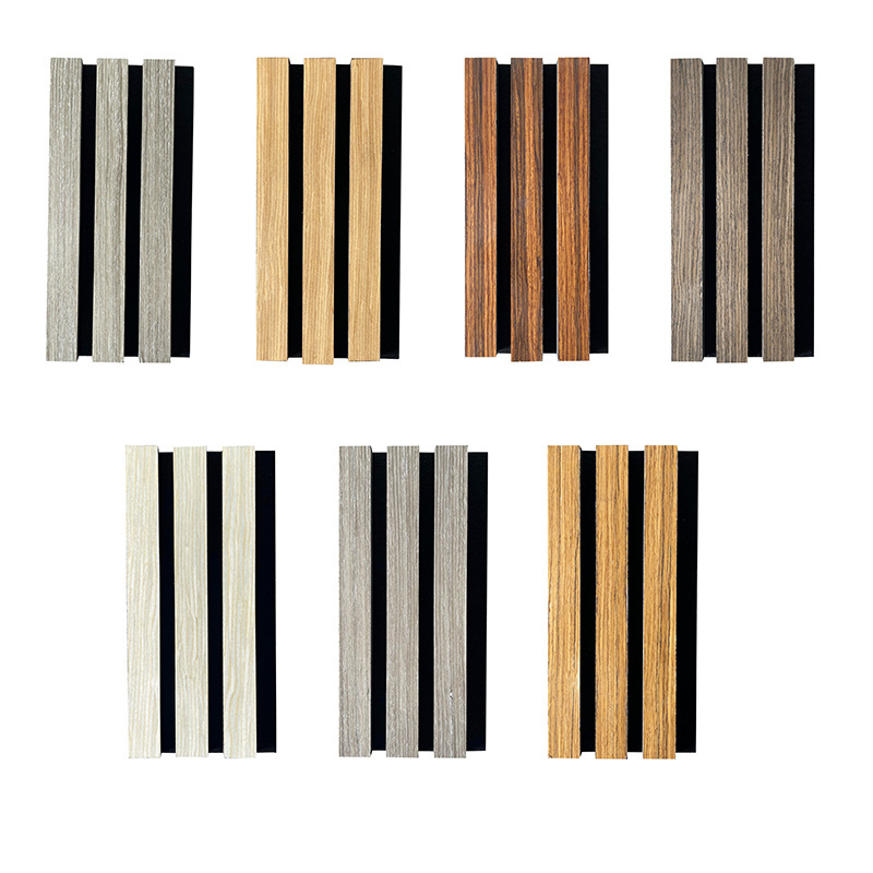 Huayin Soundproof Wall Panels Home Art MDF Sound Barriers Wood Wall Slat Acoustic Panel