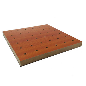 Echo Gone Perforated Wall Panel Fire Retardant Conference Room MDF Acoustic Panel Micro Acoustic Perforated Wood Panel