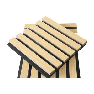 Decorative Noise Reduction Wood Akustik Panel Soundproofing Wall Panels Living Room Wooden Slat Acoustic Panel