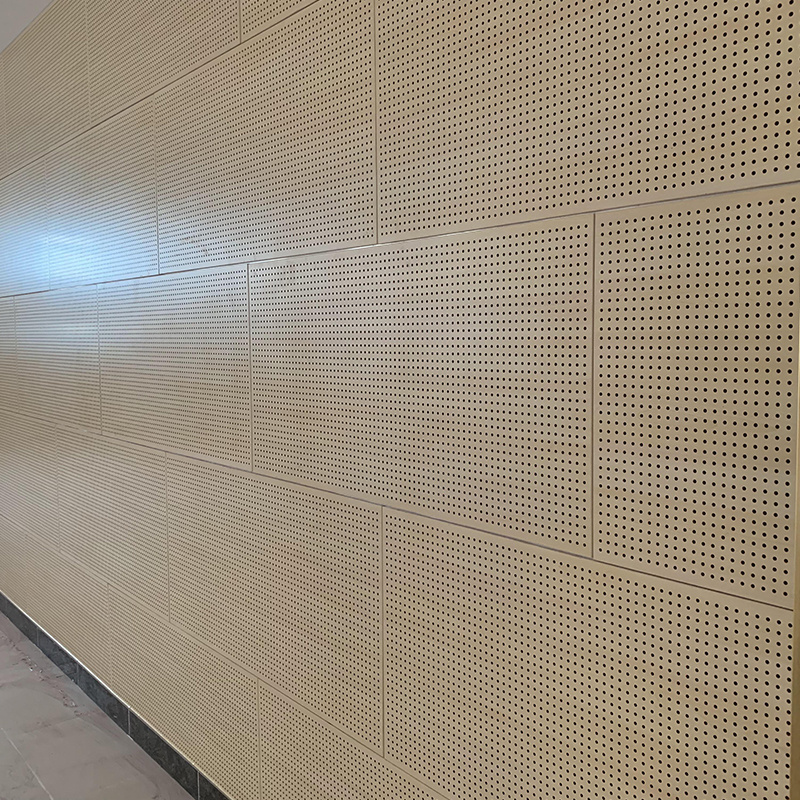 Echo Gone Perforated Wall Panel Fire Retardant Conference Room MDF Acoustic Panel Micro Acoustic Perforated Wood Panel