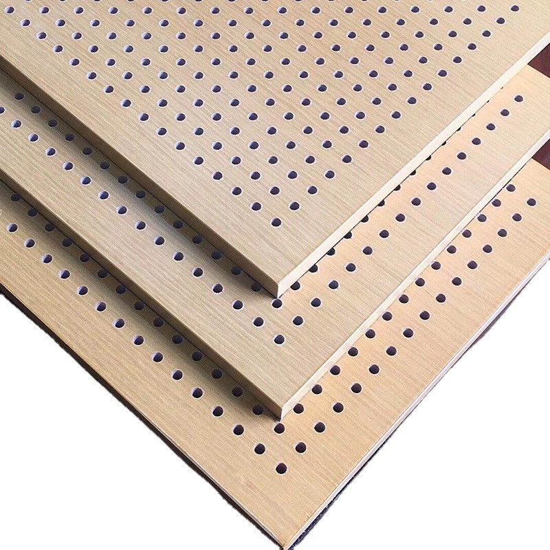 Interior Perforated Wooden Acoustic Panel Noise Reduction Acoustic Perforated Wood Panel Ceiling Perforated Acoustic Panel