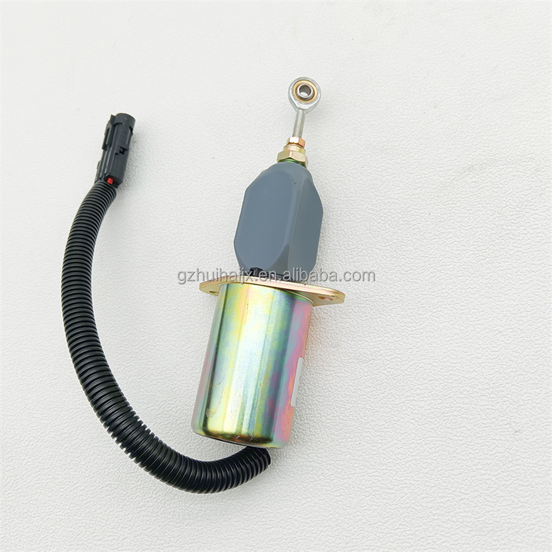 High Quality Excavator Parts Engine Stop Solenoid Valve Shutoff 24V 3935649 For Cummins Engine 5.9L 8.3L  3935649