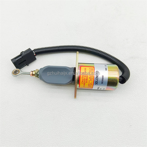 High Quality Excavator Parts Engine Stop Solenoid Valve Shutoff 24V 3935649 For Cummins Engine 5.9L 8.3L  3935649