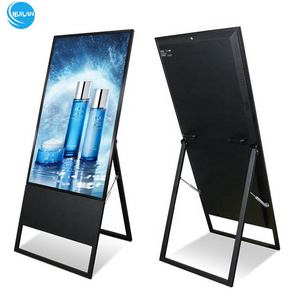 portable 55" 43 32 inch indoor stand totem kiosk  android poster touch screen 4k digital signage and displays advertising screen