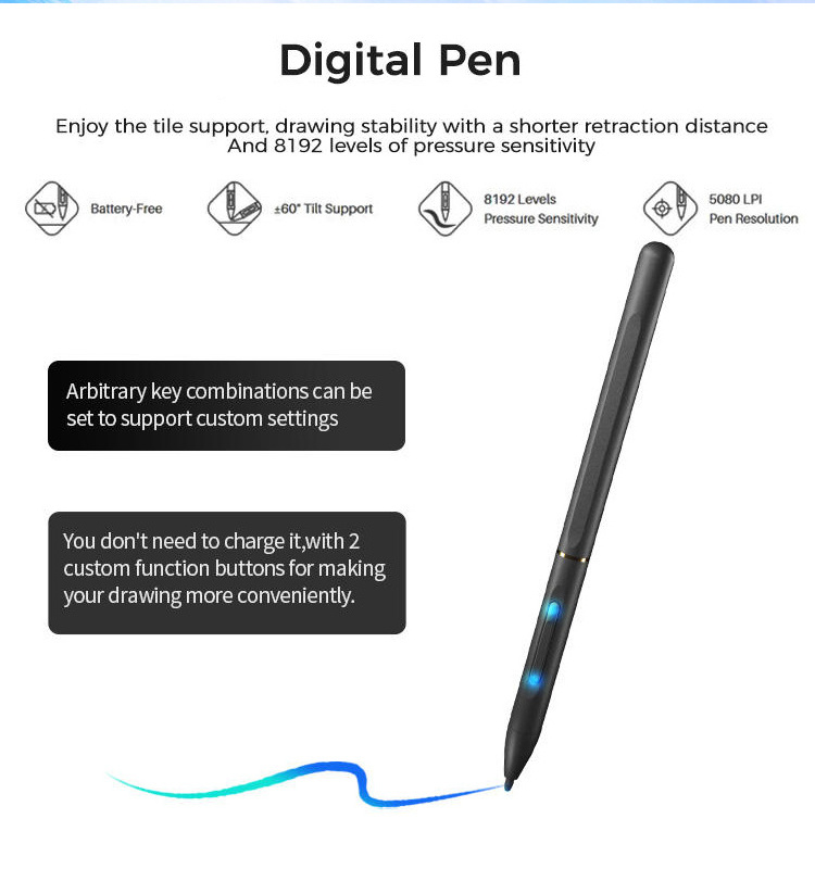 interactive lcd pen touch display digital graphic drawing tablet monitor with stylus