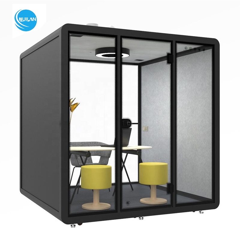 Sound Insulation Vocal Music Work Pod Recording Booths Silent Room Soundproof Pod Studying 4 Person Soundproof Telephone Booth