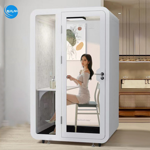 Multifunction Soundproof Office phone booth portable acoustic meeting pod call booth vocal home backyard office pod