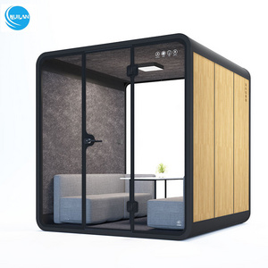 indoor Private Meeting Office Sound Proof Work Meeting Pod Soundproof Vocal Booth Recording living pod box external office pods