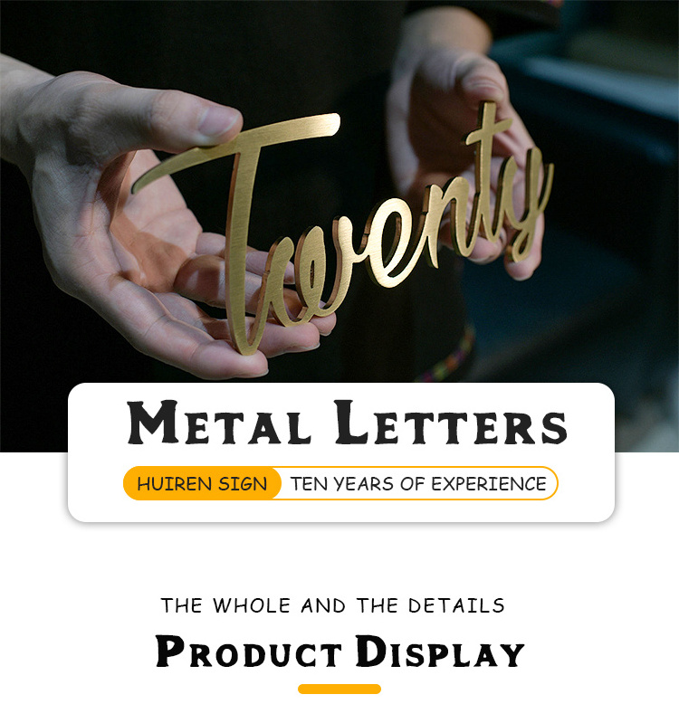 Decoration outdoor metal letters custom 3d logo business sign led letters 3d sign stainless steel sign